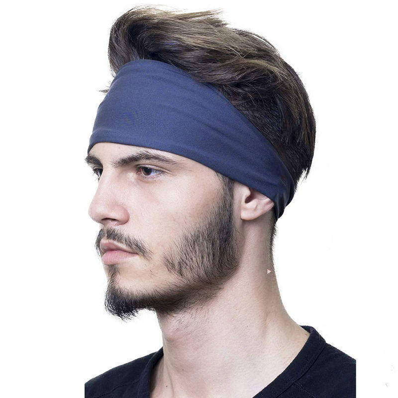 Sports stretch solid color striped running headband Sports stretch solid color striped running headband